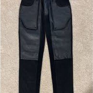 Black Helmut Lang Black Jeans With Shearling Detail